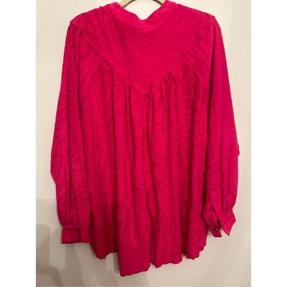 NEW Free People Can't Stop Dreaming Flowy Blouse Tunic Pink m - Picture 5 of 8